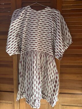 ILANA KOHN Dobby Dot Dress S | Relaxed Oversized Fit | EUC